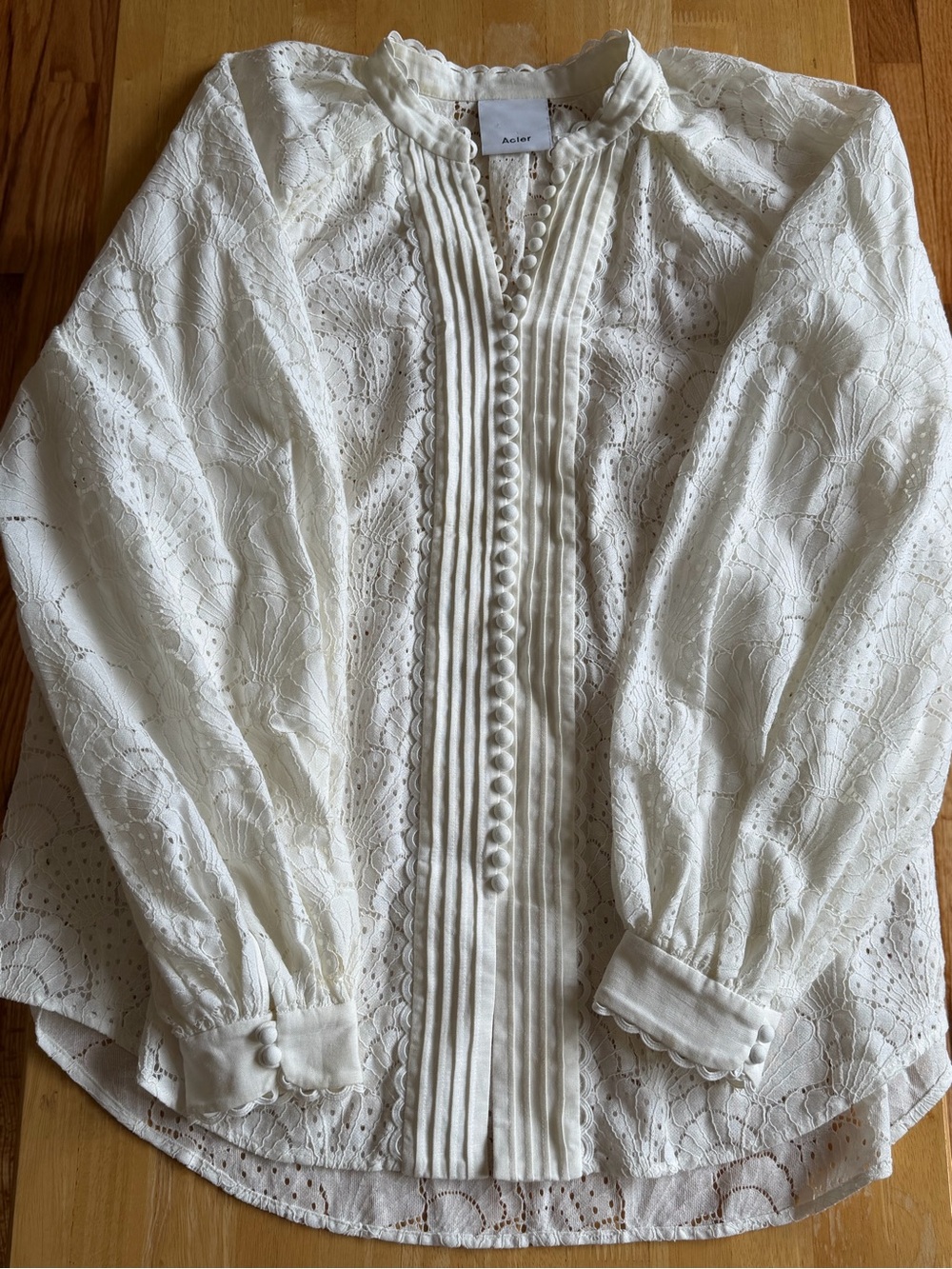 White Lace Acler Cookes Blouse - Picture 2 of 10